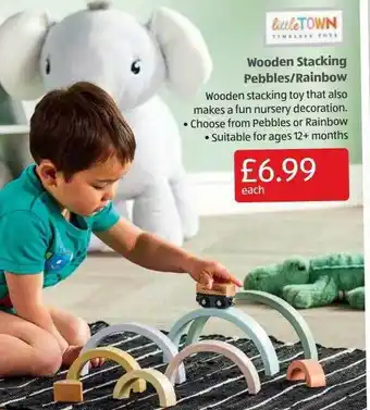 Aldi Wooden stacking pebbles-rainbow offer
