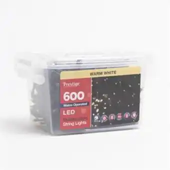 Home Bargains Prestige: 600 led multifunction string lights - warm white offer
