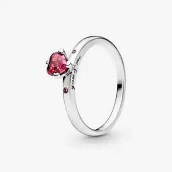 Pandora Sparkling red heart ring offer