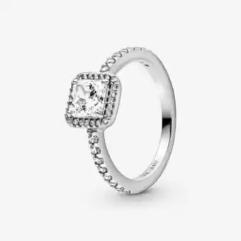 Pandora Square sparkle halo ring offer