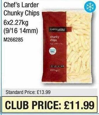 Booker Wholesale Chef's larder chunky chips offer