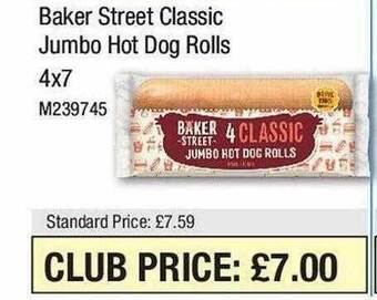 Booker Wholesale Baker street classic jumbo hot dog rolls offer