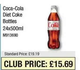 Booker Wholesale Coca-cola diet coke bottles offer