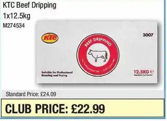 Booker Wholesale Ktc beef dripping offer