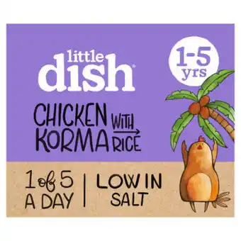 Asda Little dish mild korma with rice & british chicken kids meal offer