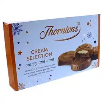 Home Bargains Thorntons: cream selection orange and mint 128g (case of 9) offer