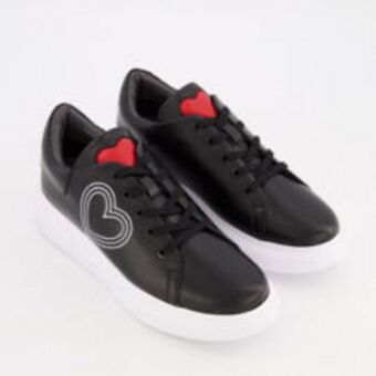 TK Maxx Black leather trainers offer
