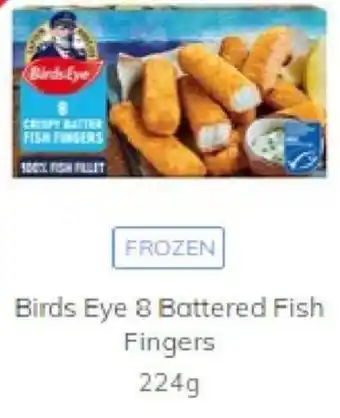 Morrisons Birds Eye 8 Battered Fish Fingers 224g offer
