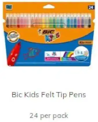 Morrisons Bic Kids Felt Tip Pens 24 Per Pack offer