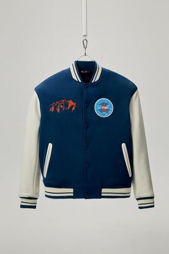 ZARA Bomber jacket with contrast patches offer