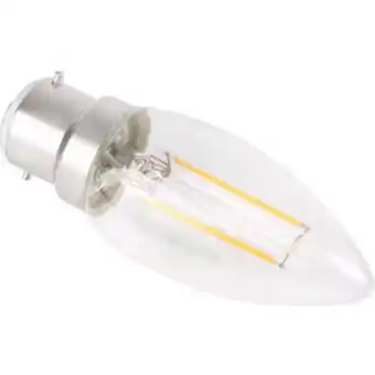 Toolstation Led filament candle lamp 2w bc 230lm a++ offer
