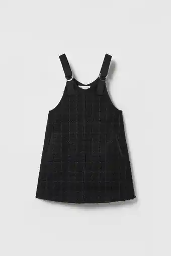 ZARA Textured pinafore dress with buckle offer
