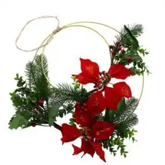 Home Bargains Home collections: poinsettia double wreath offer