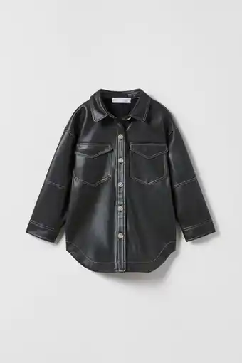 ZARA Faux leather overshirt offer