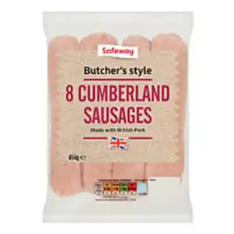 McColl's Safeway butchers style 8 cumberland sausages 454g offer