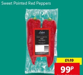 Lidl Sweet Pointed Red Peppers offer
