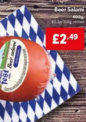 Lidl Beer Salami 400g offer
