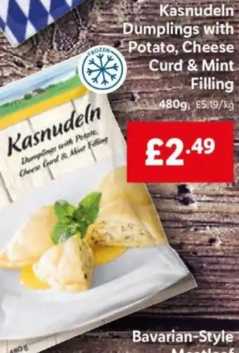 Lidl Kasnudeln Dumplings With Potato, Cheese Curd & Mint Filling 480g offer