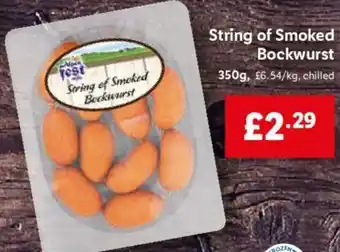 Lidl String Of Smoked Bockwurst 350g offer
