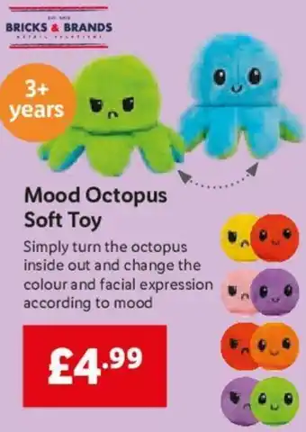 Lidl Mood Octopus Soft Toy offer