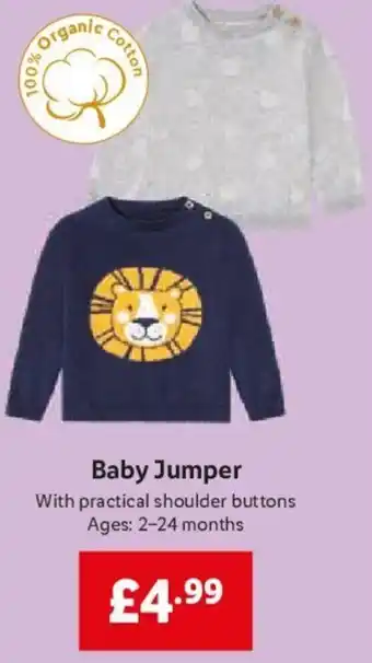 Lidl Baby Jumper offer