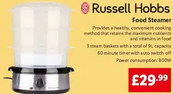 Lidl Russell Hobbs Food Steamer offer