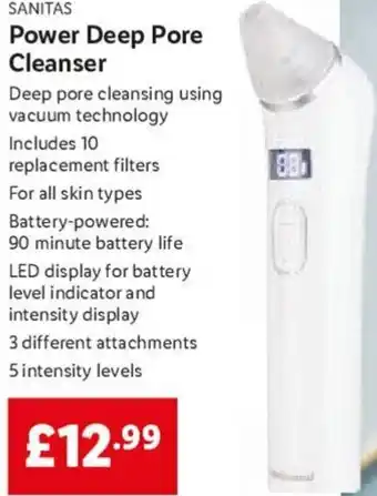 Lidl Sanitas Power Deep Pore Cleanser offer