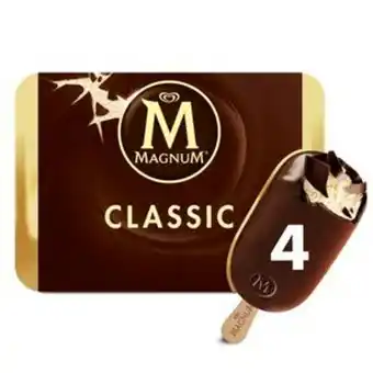 Sainsbury's Magnum classic chocolate ice cream sticks 4x100ml offer