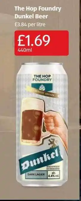 Aldi The hop foundry dunkel beer offer