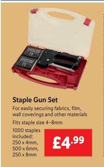 Lidl Staple gun set offer