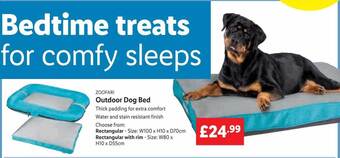 Lidl Zoofari outdoor dog bed offer