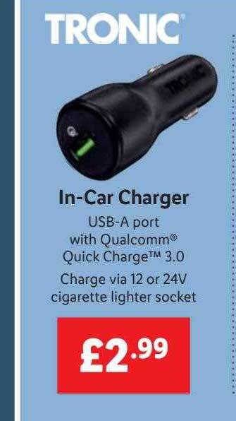 Lidl Tronic in-car charger offer