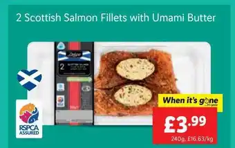 Lidl 2 scottish salmon fillets with umani butter offer