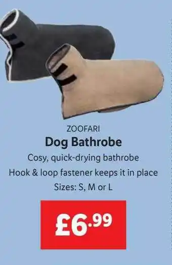 Lidl Zoofari dog bathrobe offer