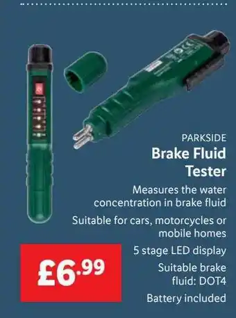 Lidl Parkside brake fluid tester offer
