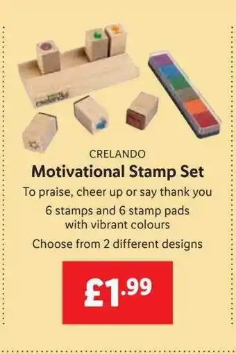 Lidl Crelando motivational stamp set offer