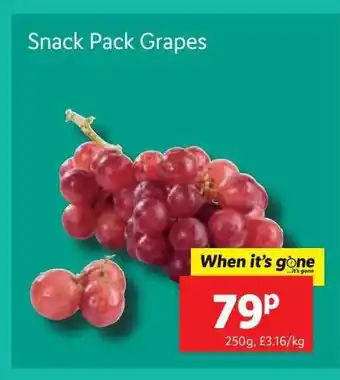 Lidl Snack pack grapes offer