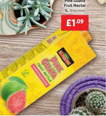Lidl El tequito pink guava fruit nectar offer