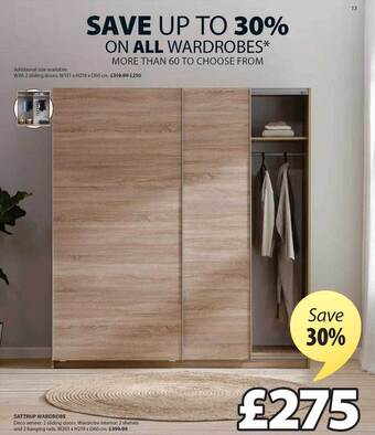 JYSK Sattrup wardrobe offer
