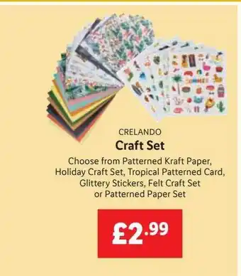 Lidl Crelando craft set offer