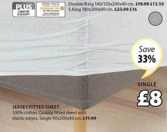JYSK Jersey fitted sheet offer