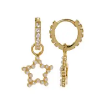 TK Maxx Gold tone star huggie 18k gold plated earrings offer