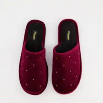 TK Maxx Berry velvet quilted slippers offer