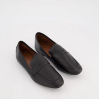 TK Maxx Black leather penny loafers offer