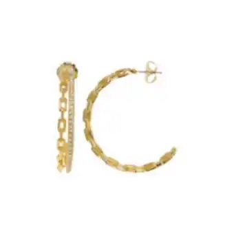 TK Maxx 18ct gold plated cubic zirconia hoop earrings offer
