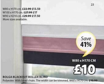JYSK Bolga blackout roller blind offer