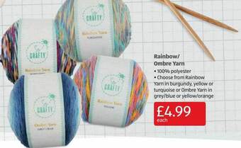 Aldi Rainbow-ombre yarn offer