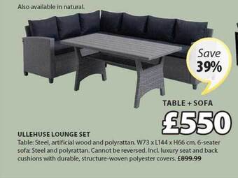 JYSK Ullehuse lounge set offer