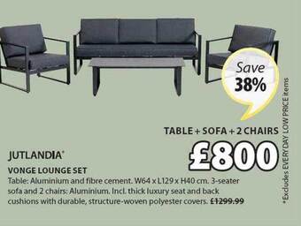 JYSK Jutlandia vonge lounge set offer