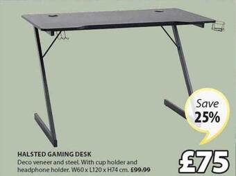 JYSK Halsted gaming desk offer